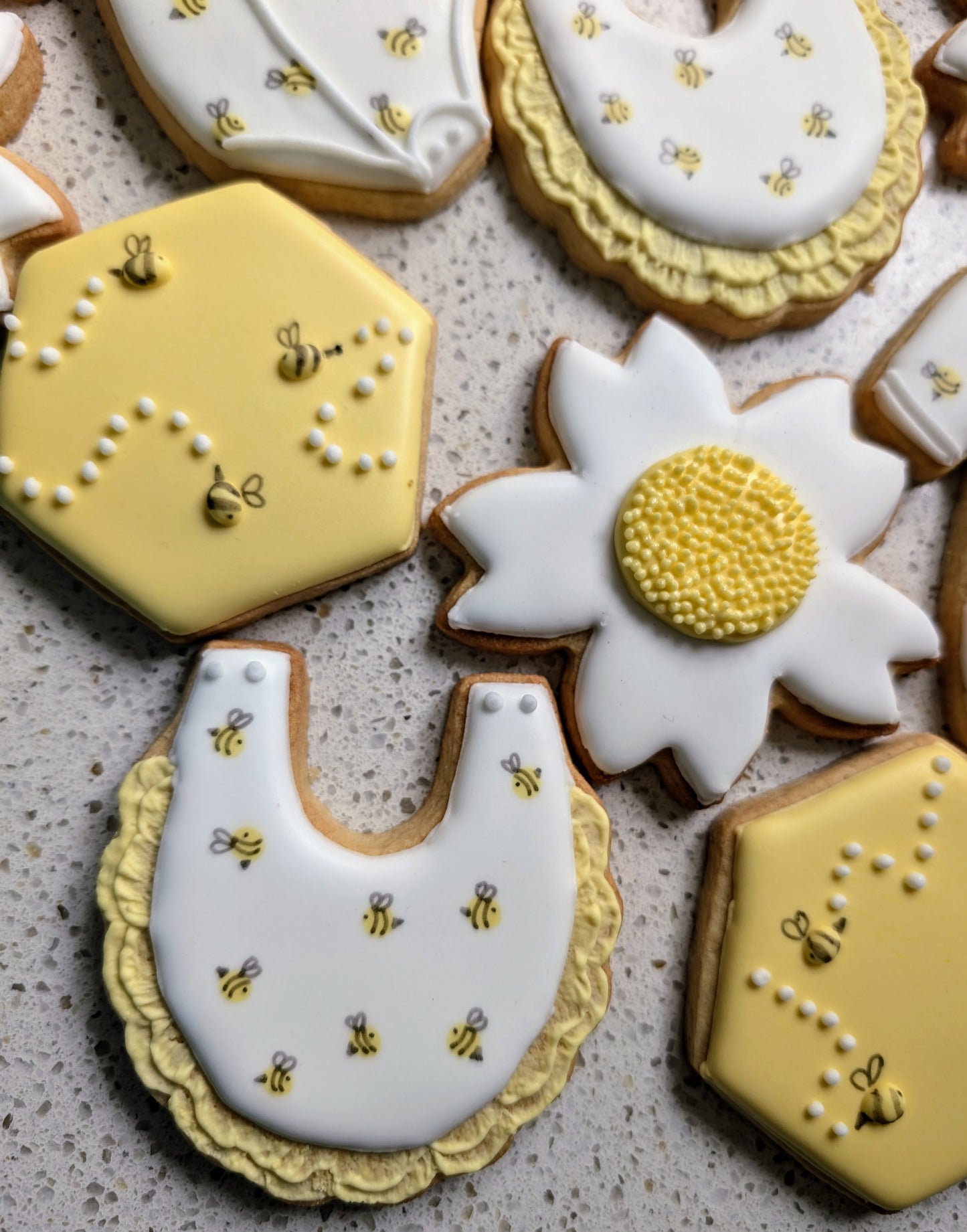 Honeybee baby shower biscuits